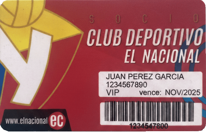 Tarjeta física El Nacional